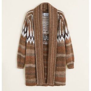 Mango Jacquard wool cardigan Size S/M
